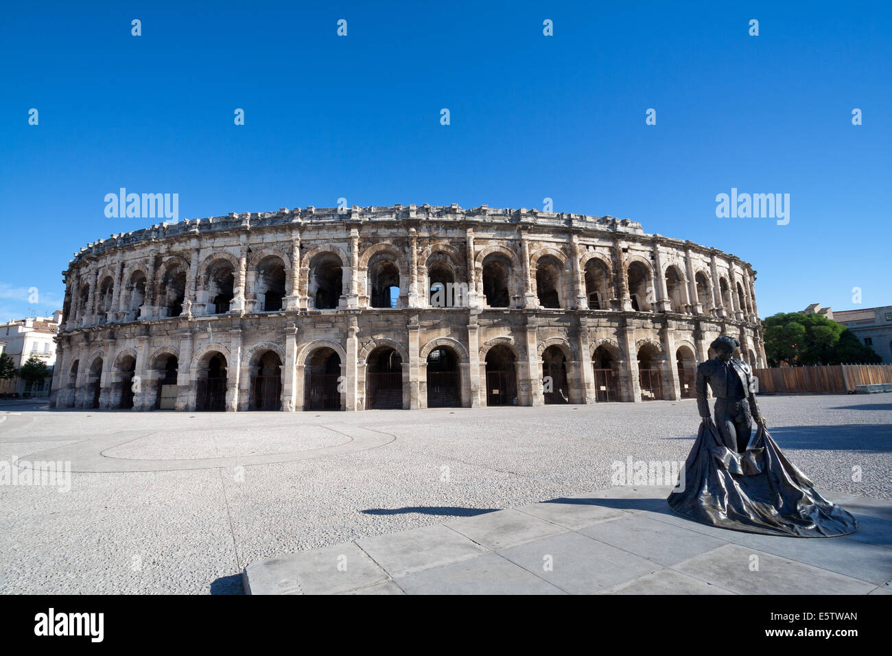 Römisches Amphitheater, Nimes, Frankreich Stockfoto