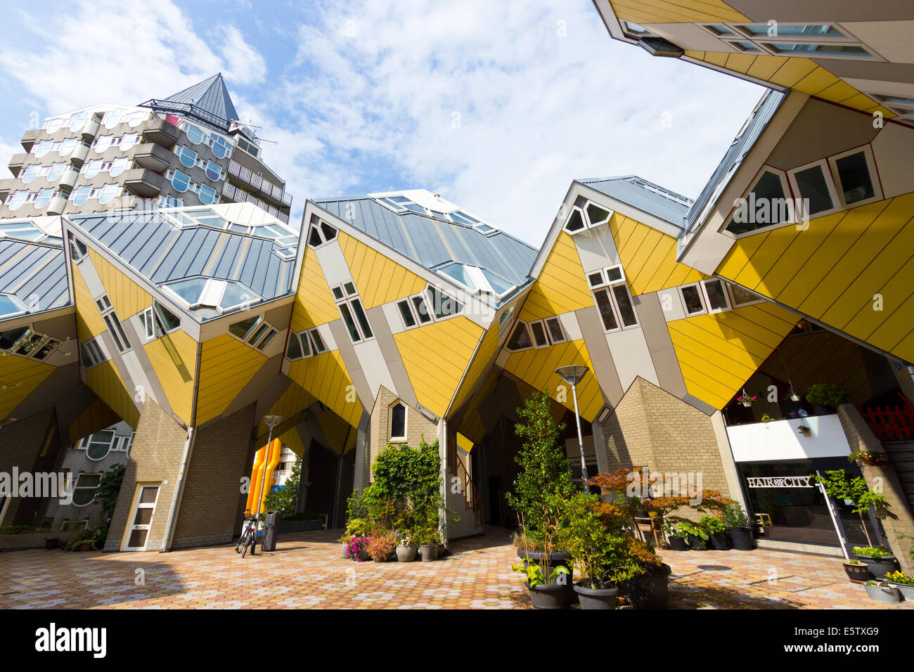 Kubushäuser in Rotterdam, Niederlande. Stockfoto