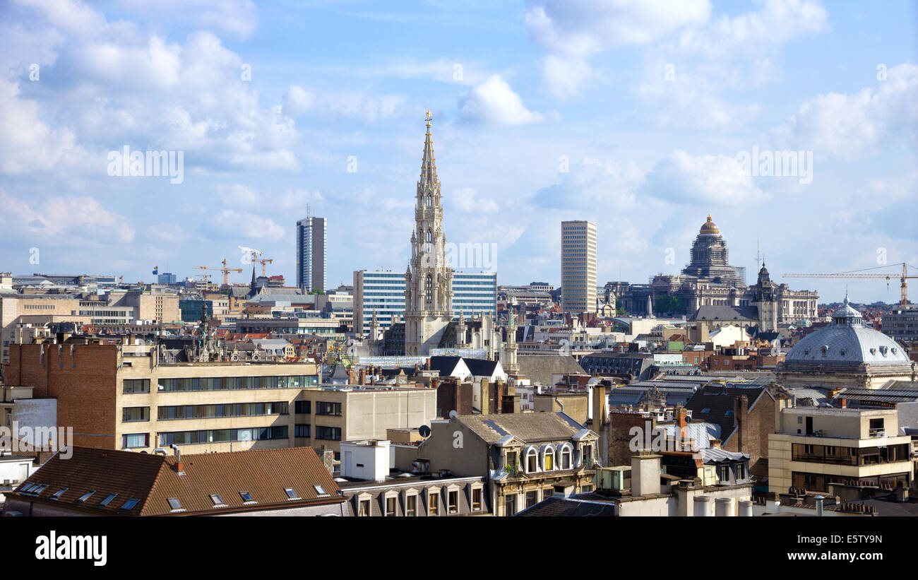 Skyline der Stadt von Brüssel, Belgien Stockfoto