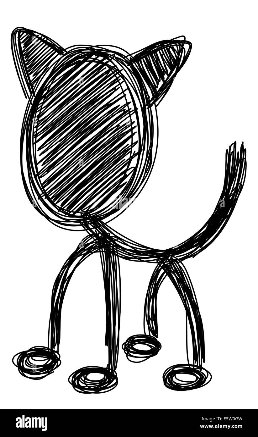Abbildung einer Katze Stockfoto