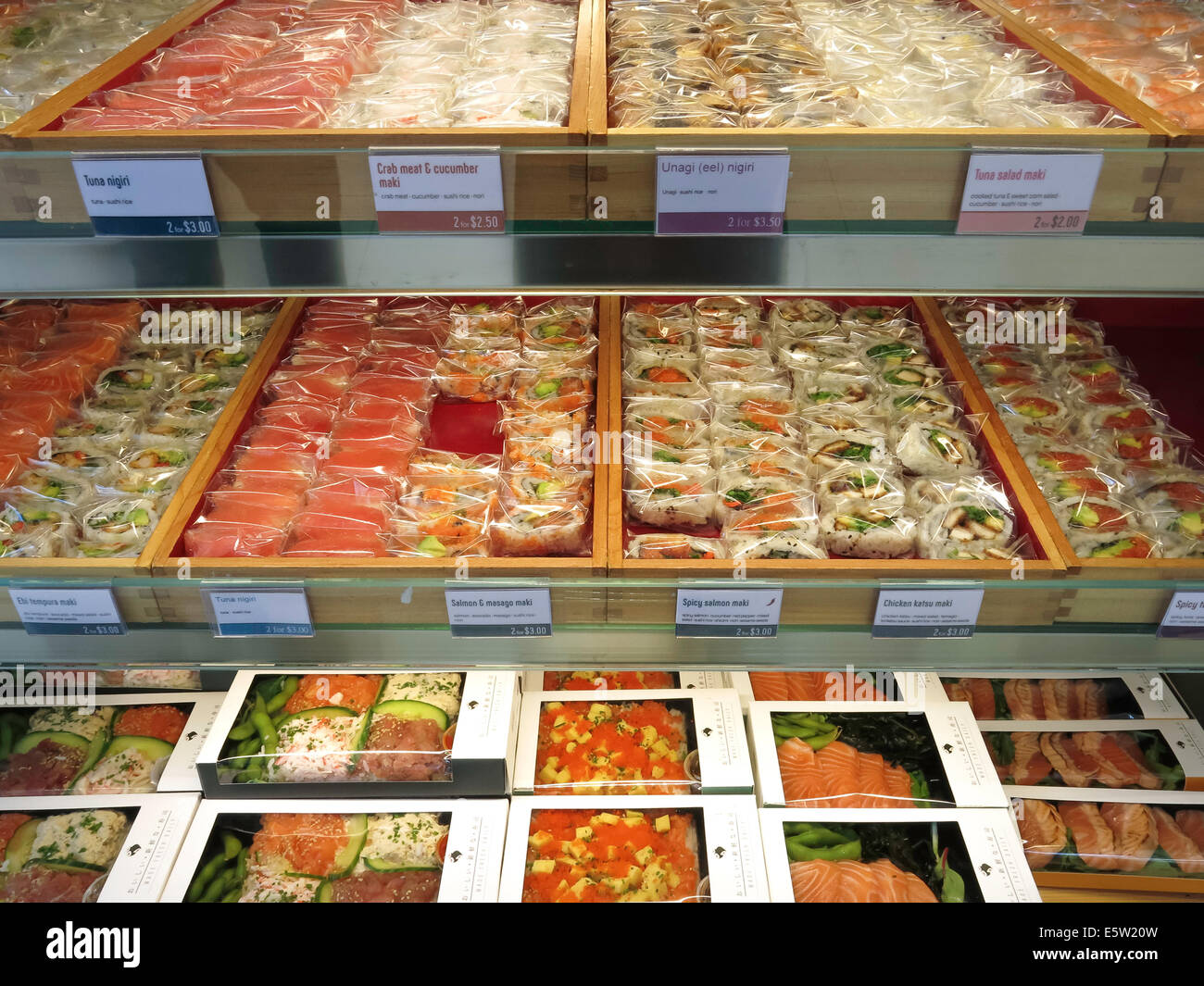 Wasabi Sushi Bento Restaurant Nyc Usa Stockfotografie Alamy