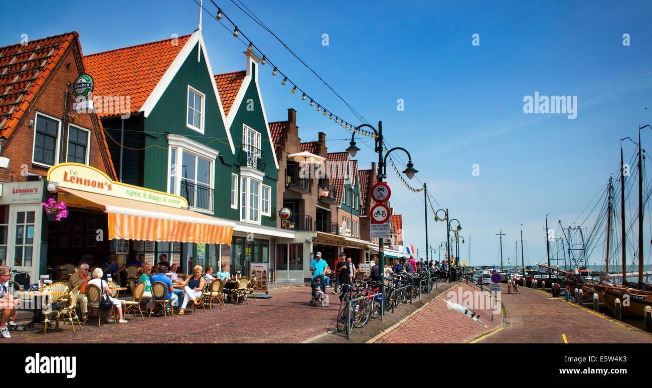 Der Hafen von Volendam, Holland, Niederlande Stockfoto