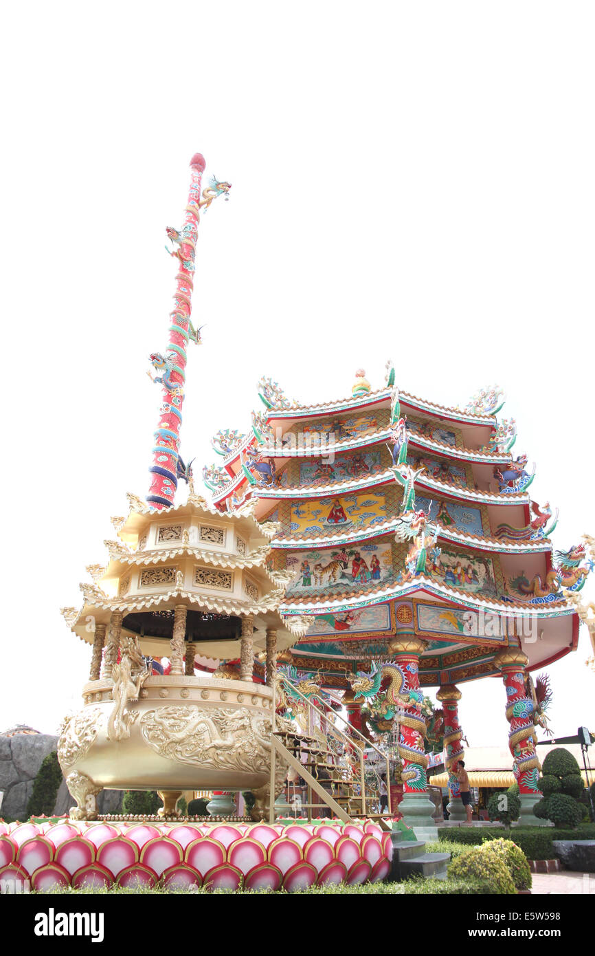 Skulptur aus der chinesischen Tempel, Thailand. Stockfoto