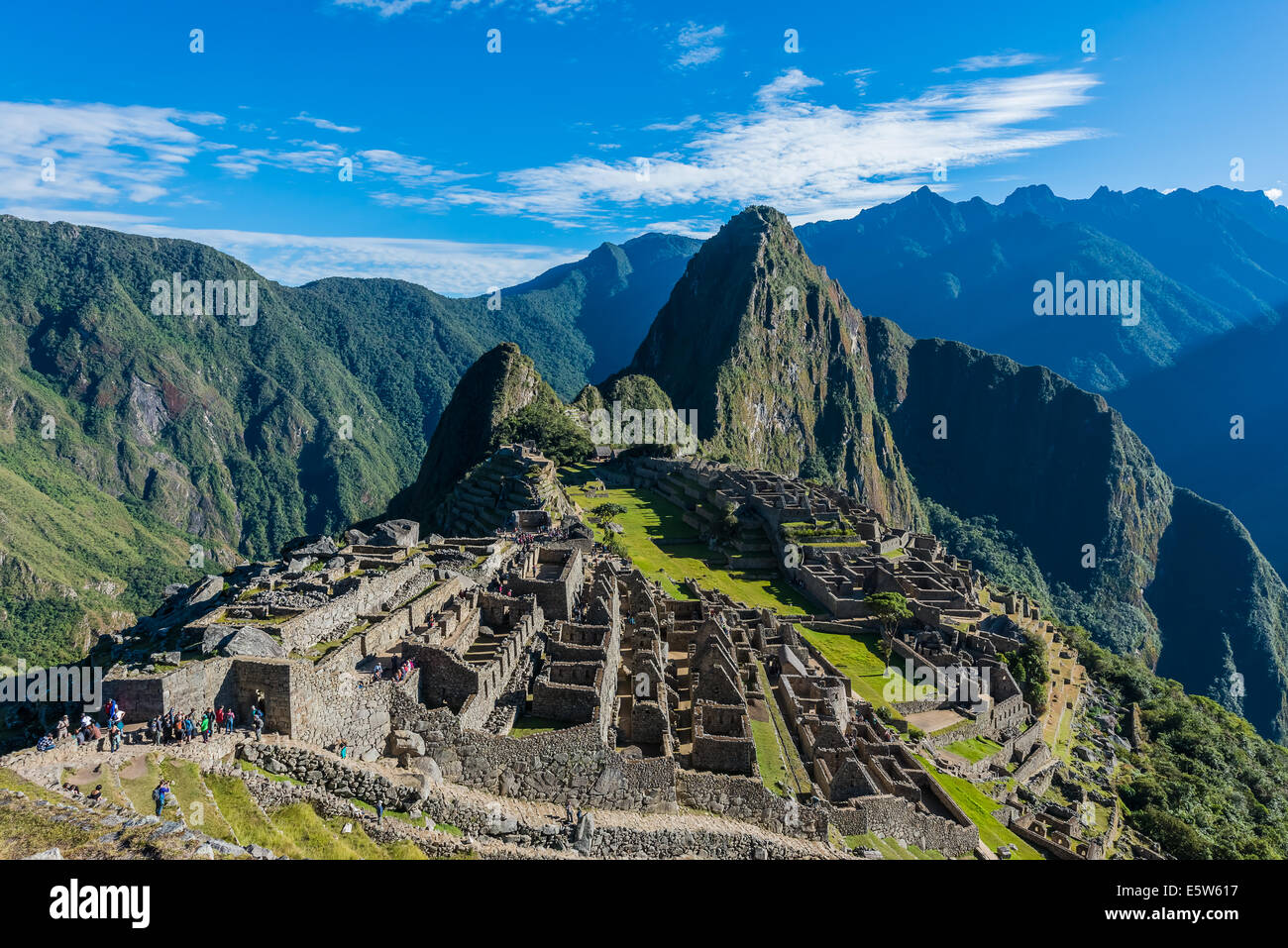 Machu Picchu, Inka-Ruinen in den peruanischen Anden in Cuzco Peru Stockfoto