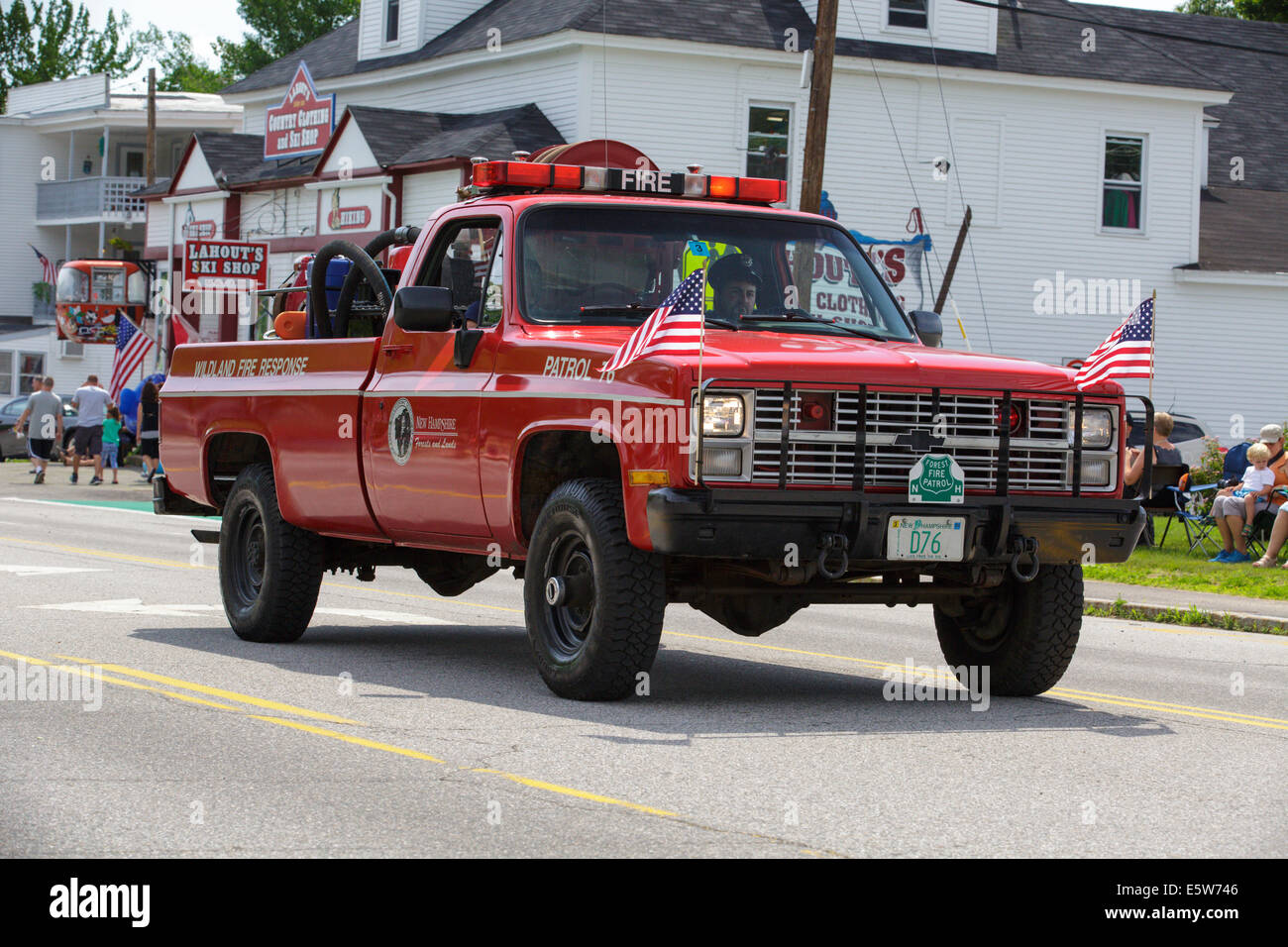 Lincoln - Woodstock 4. Juli Parade in Lincoln, New Hampshire, USA Stockfoto