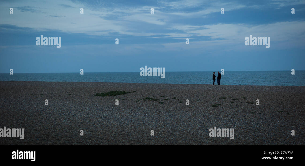 Meeresufer Aldeburgh, Suffolk Stockfoto