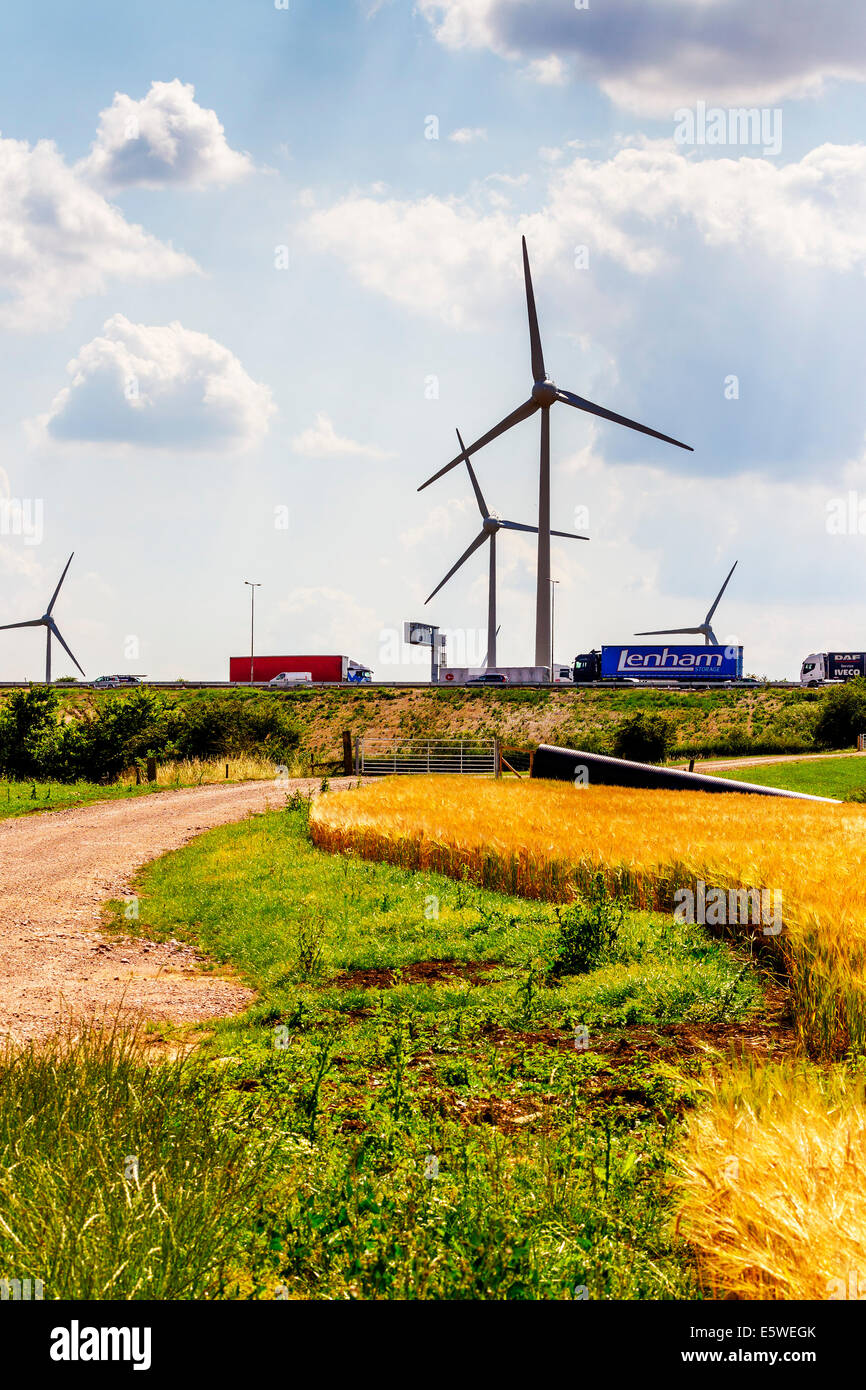 EDF Energie Nouvelles M1 Wind Farm Northamptonshire, Großbritannien Stockfoto