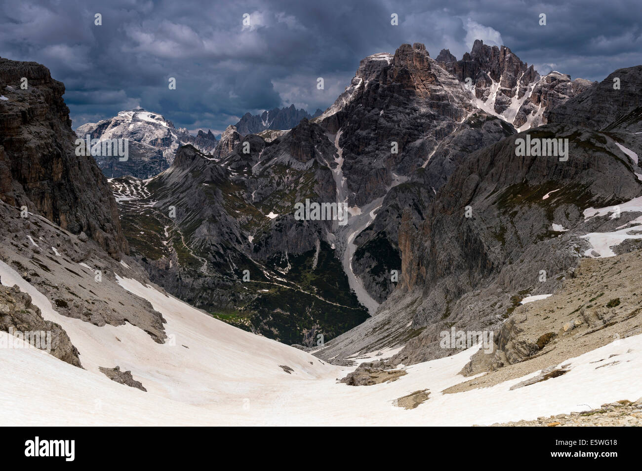 Sextener Dolomiten, Sexten, Dolomiten, Südtirol, Süditalien Stockfoto