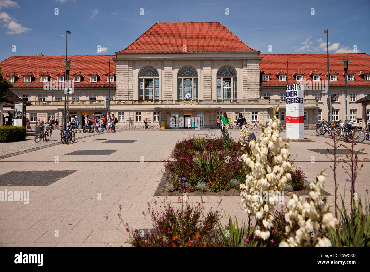 Zug Bahnhof Weimar, Thüringen, Deutschland, Europa Stockfoto