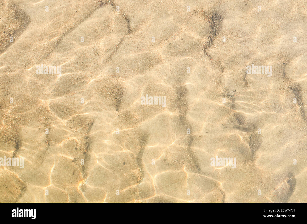 Sand unter Wasser natürlichen Hintergrund Stockfoto
