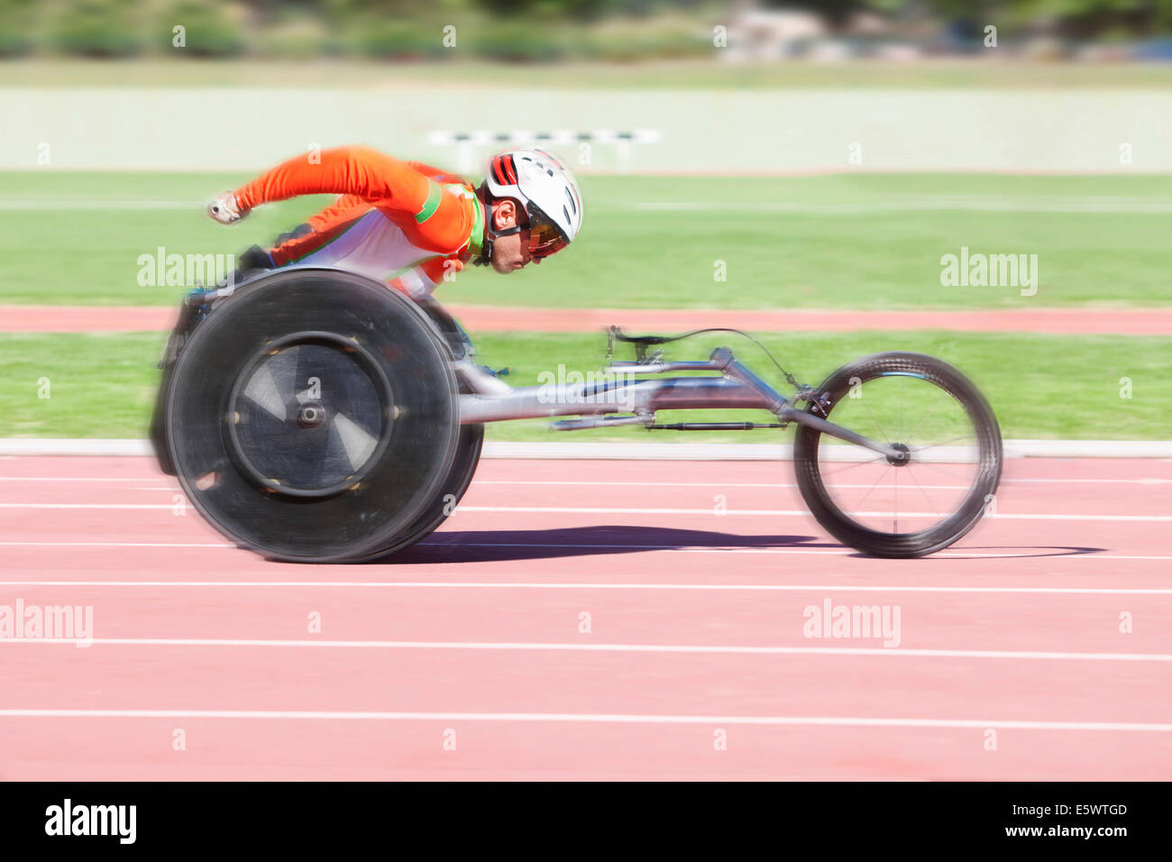 Sportler im Para-sportlichen Wettkampf Stockfoto