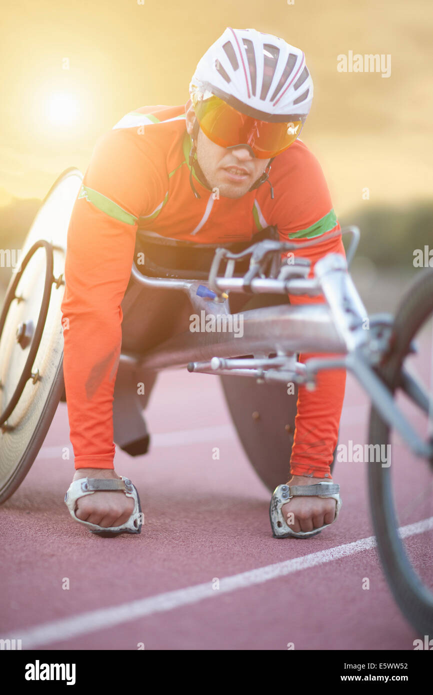 Sportler in Para-Athletiktraining Stockfoto