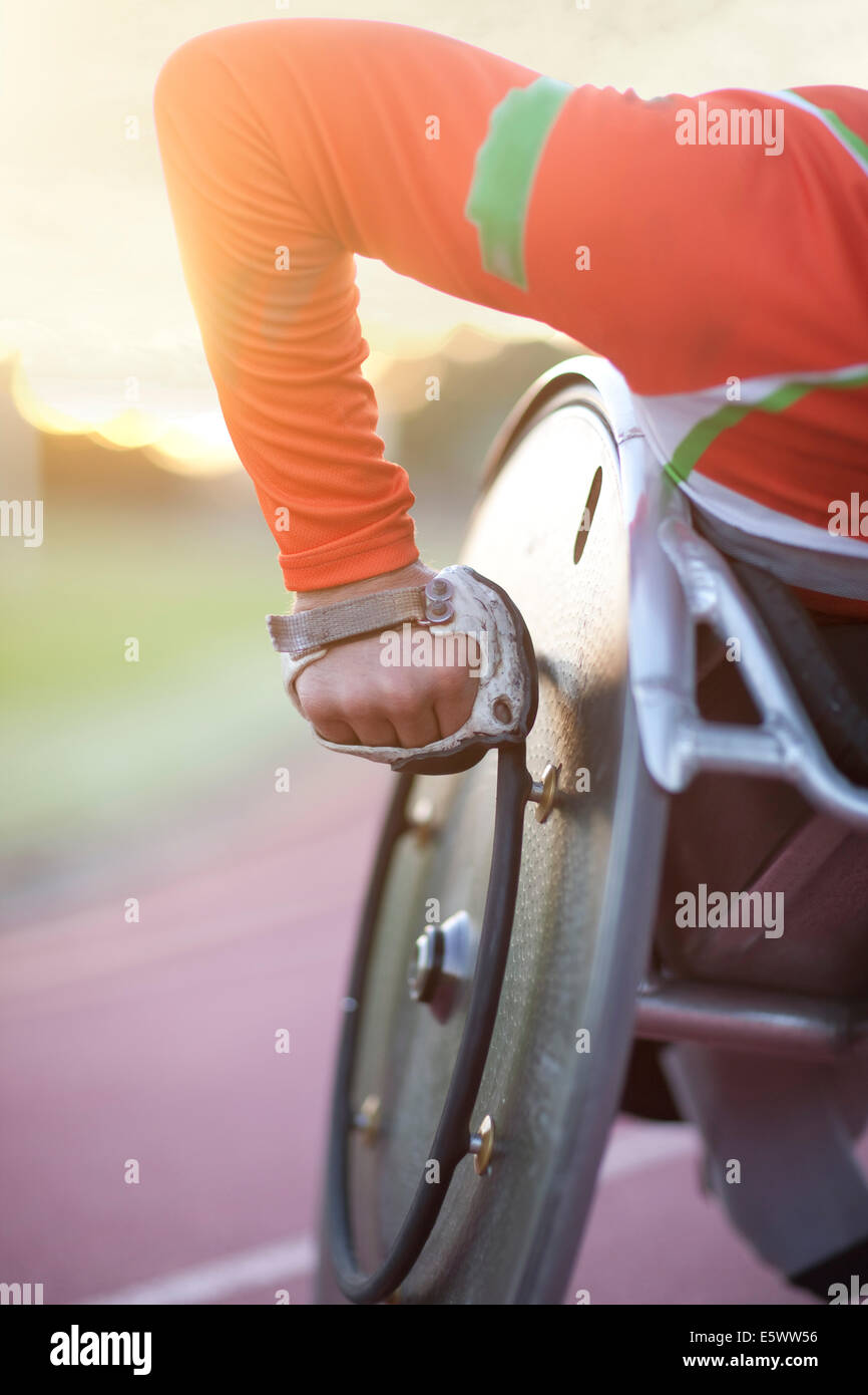 Der Arm der Athlet im Para-sportlichen Wettkampf hautnah Stockfoto