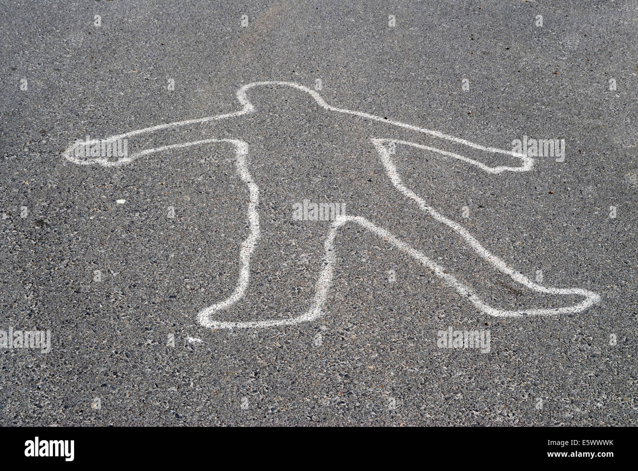 Forensische Spuren eines gewaltsamen Todes Stockfoto