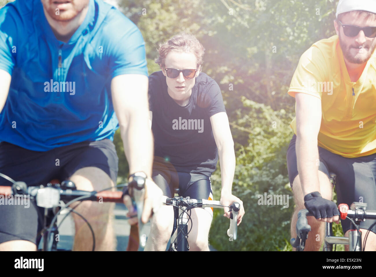 Radfahrer auf dem Fahrrad Stockfoto