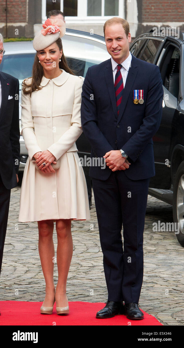 Der Herzog und die Herzogin von Cambridge auf einem hundertjährigen Event anlässlich der 100 Jahre seit dem Beginn des 1. Weltkrieges Stockfoto