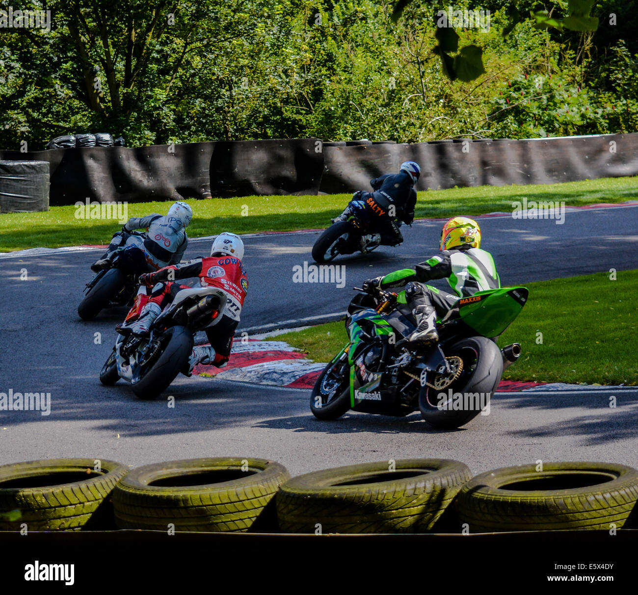 Motorrad-Rennsport, Cadwell Park Stockfoto