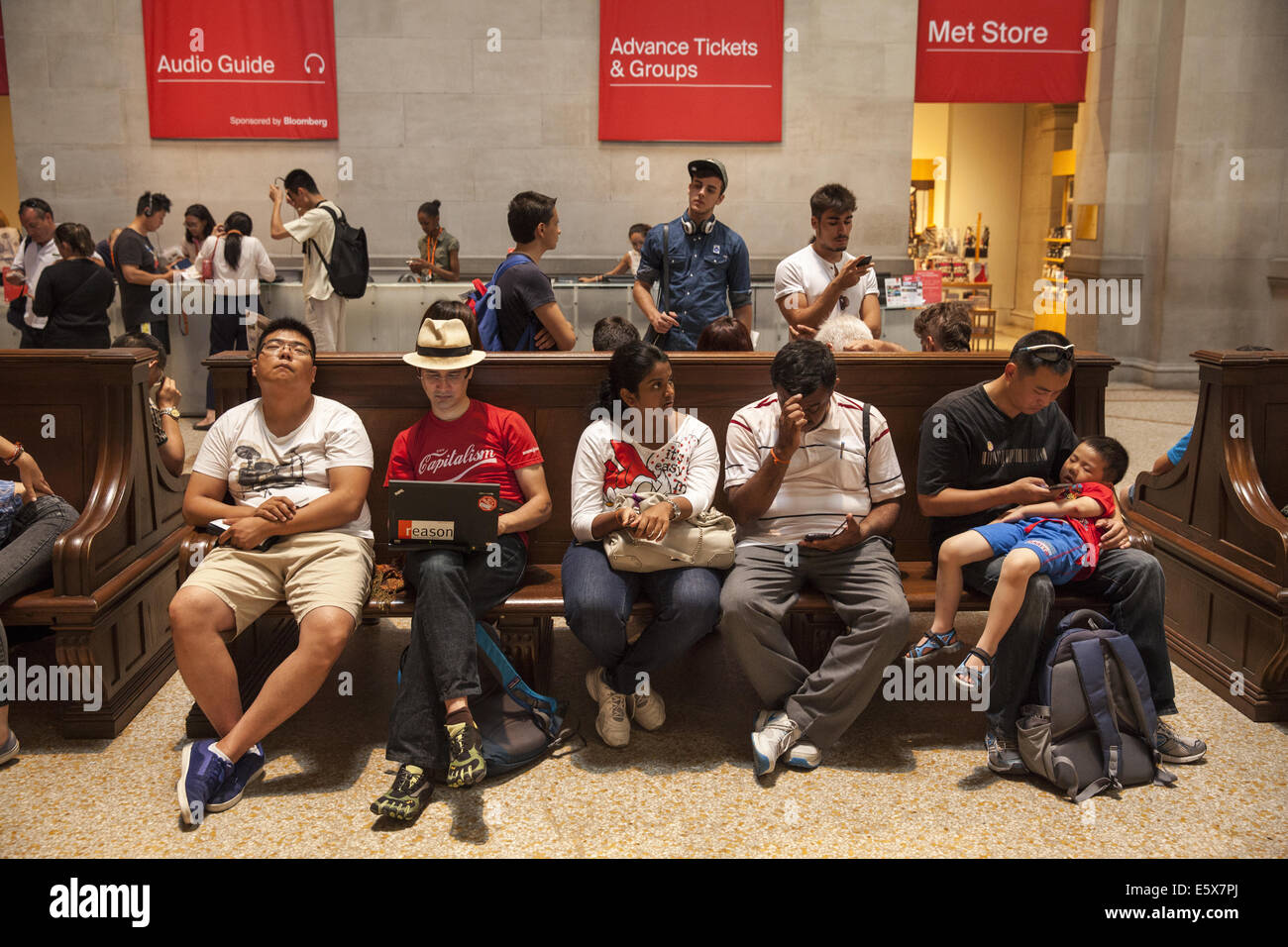 Haupteingang Halle, Metropolitan Museum of Art, New York City. Stockfoto