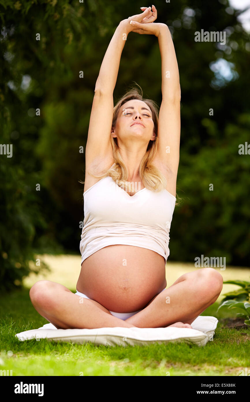 Schwangeren Yoga Stockfoto