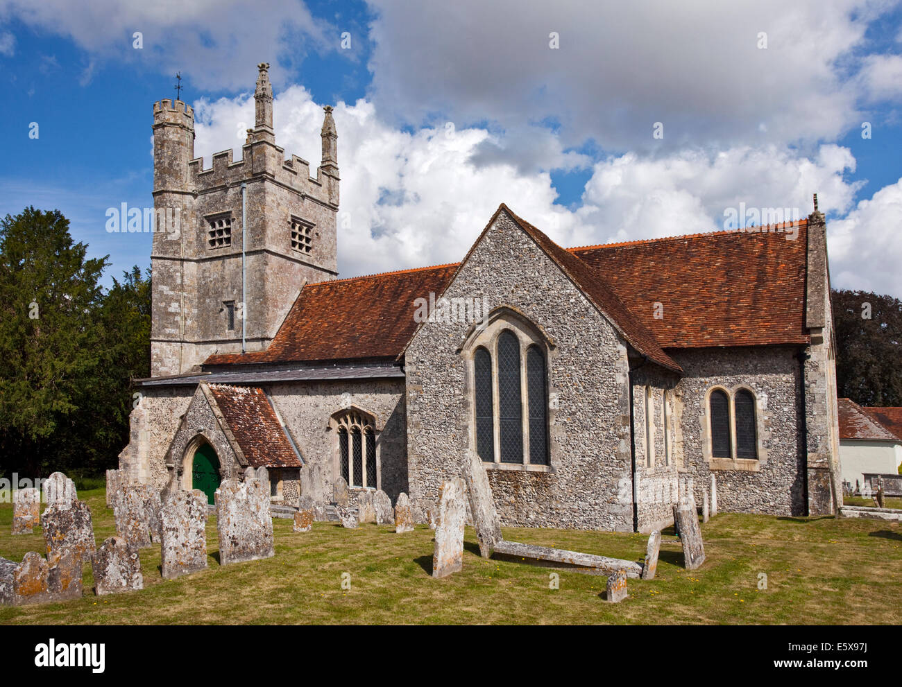 Allerheiligenkirche, Barton Stacey, Hampshire, England Stockfoto