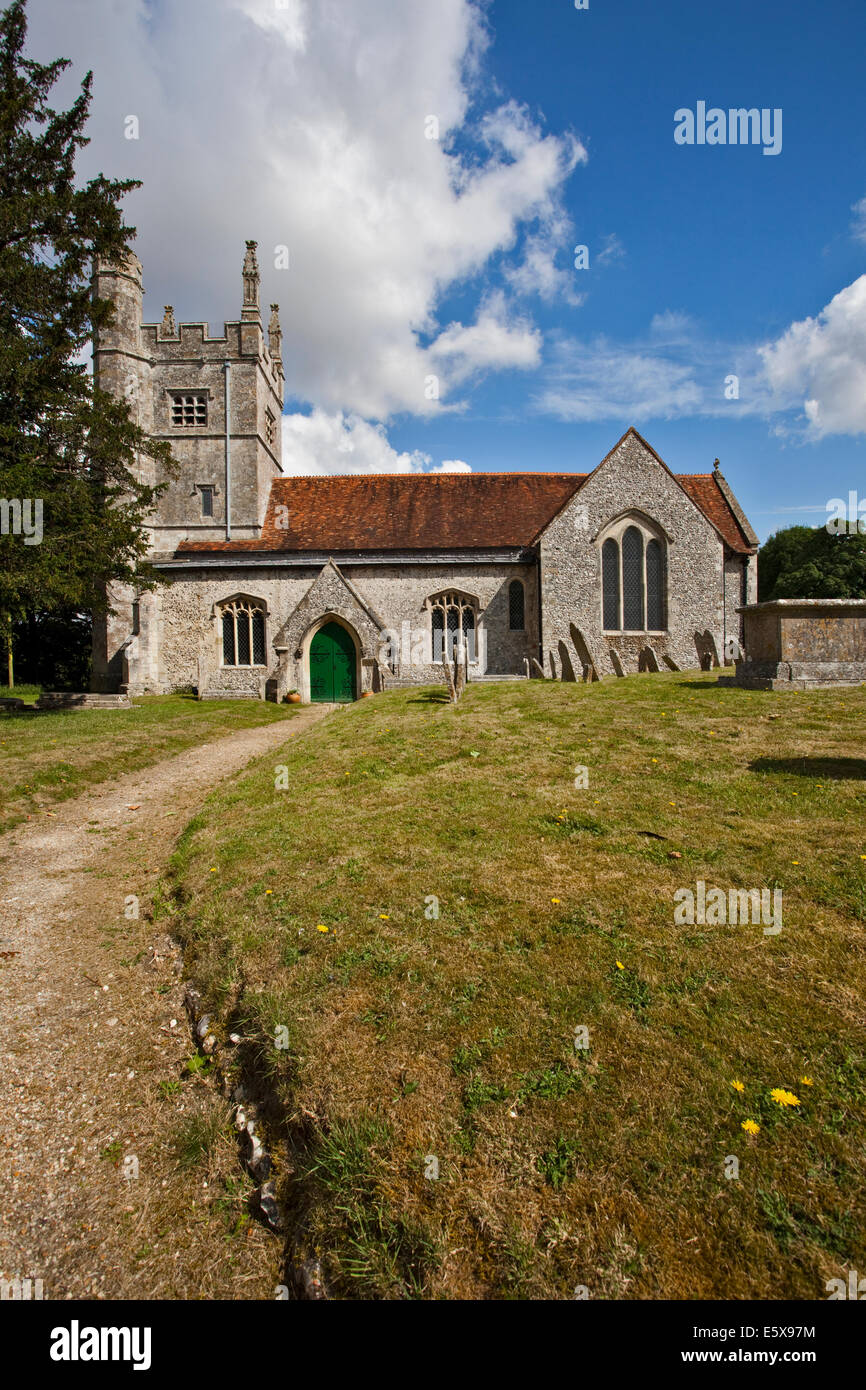 Allerheiligenkirche, Barton Stacey, Hampshire, England Stockfoto