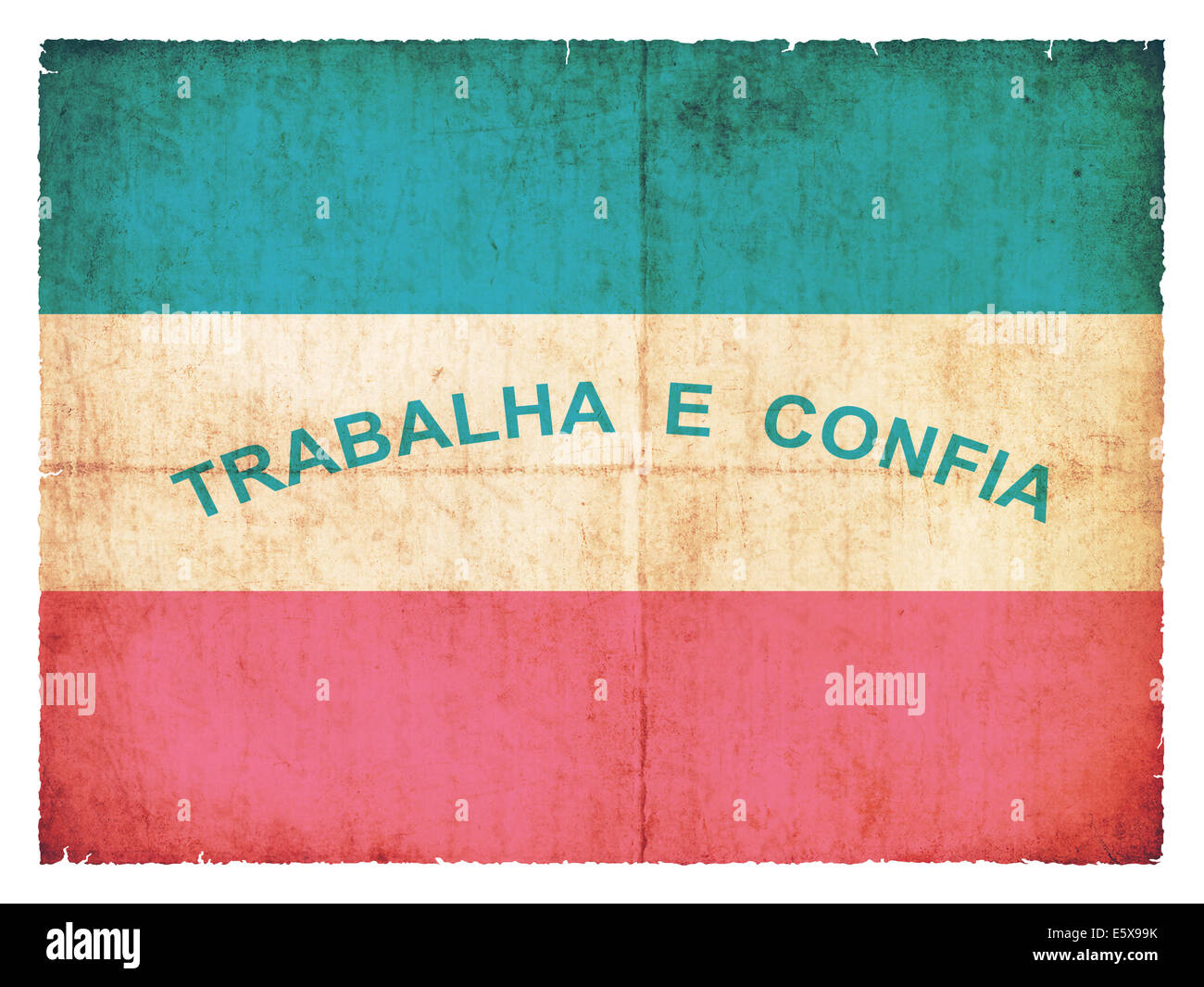 Flagge des brasilianischen Bundesstaates Espirito Santo im Grunge-Stil erstellt Stockfoto