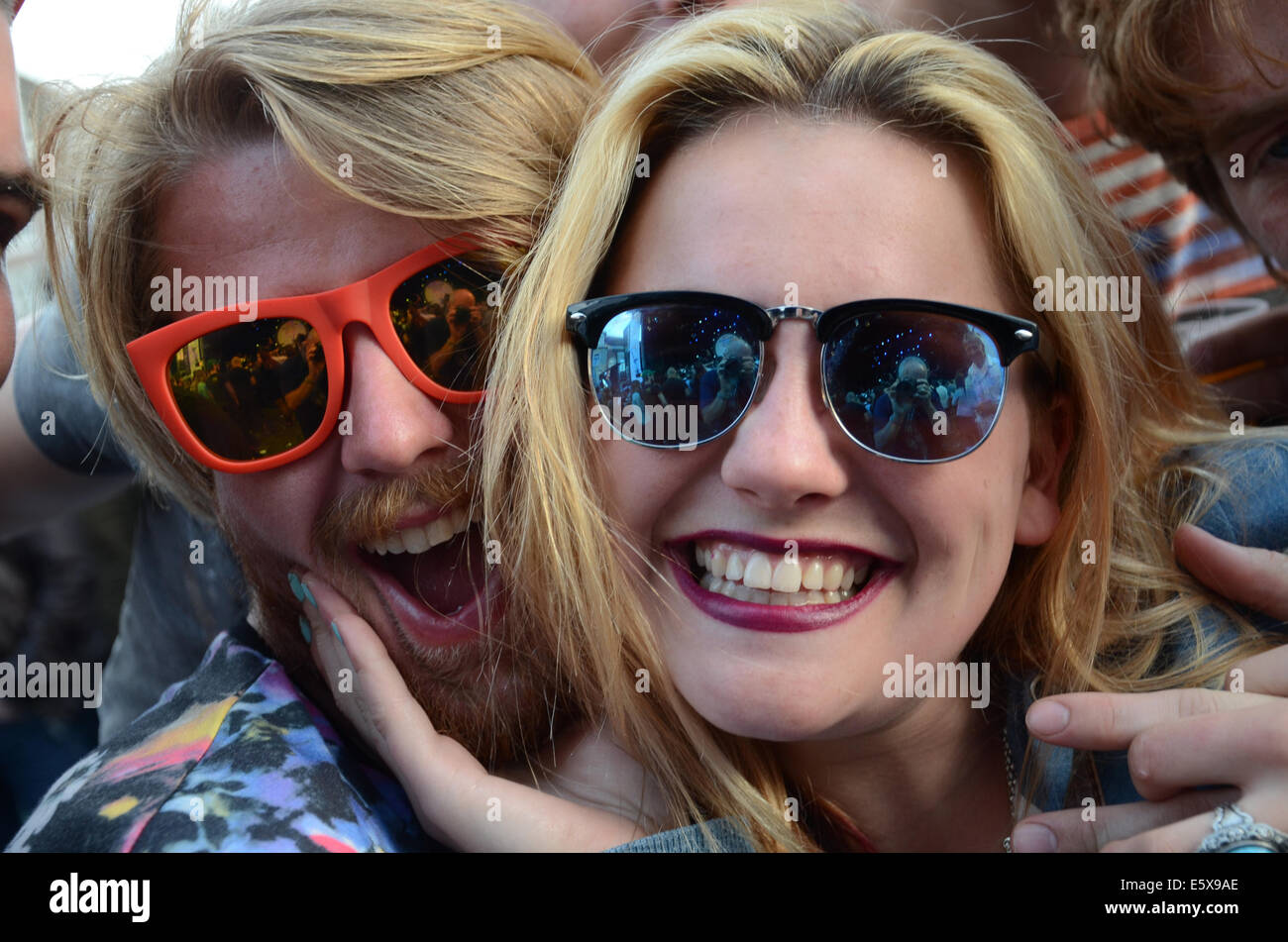 glückliches Paar am Festival of Liberty Roermond Holland Stockfoto