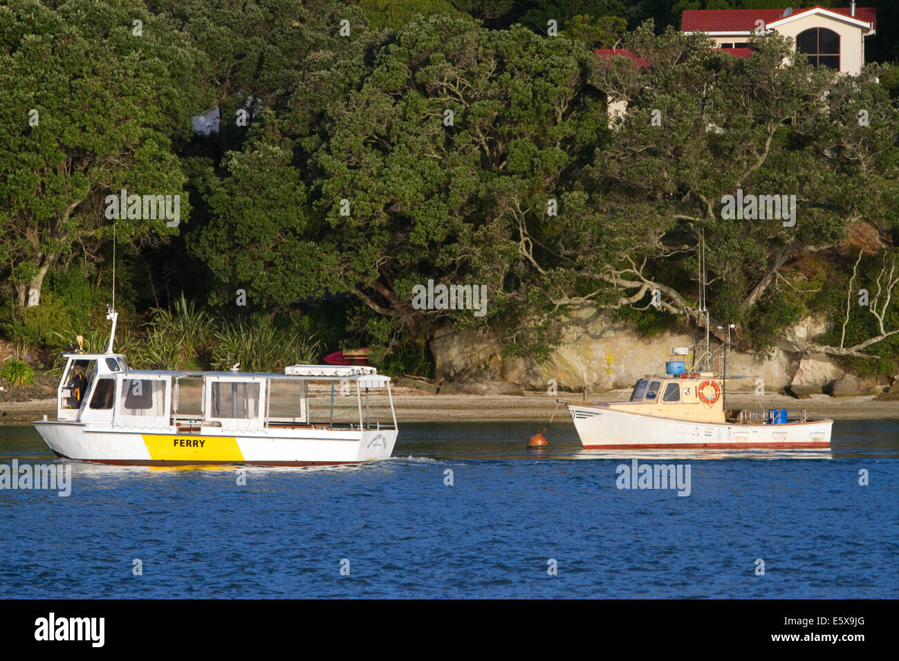 Mercury Bay liegt an der Ostküste der Coromandel-Halbinsel auf der Nordinsel von Neuseeland. Stockfoto