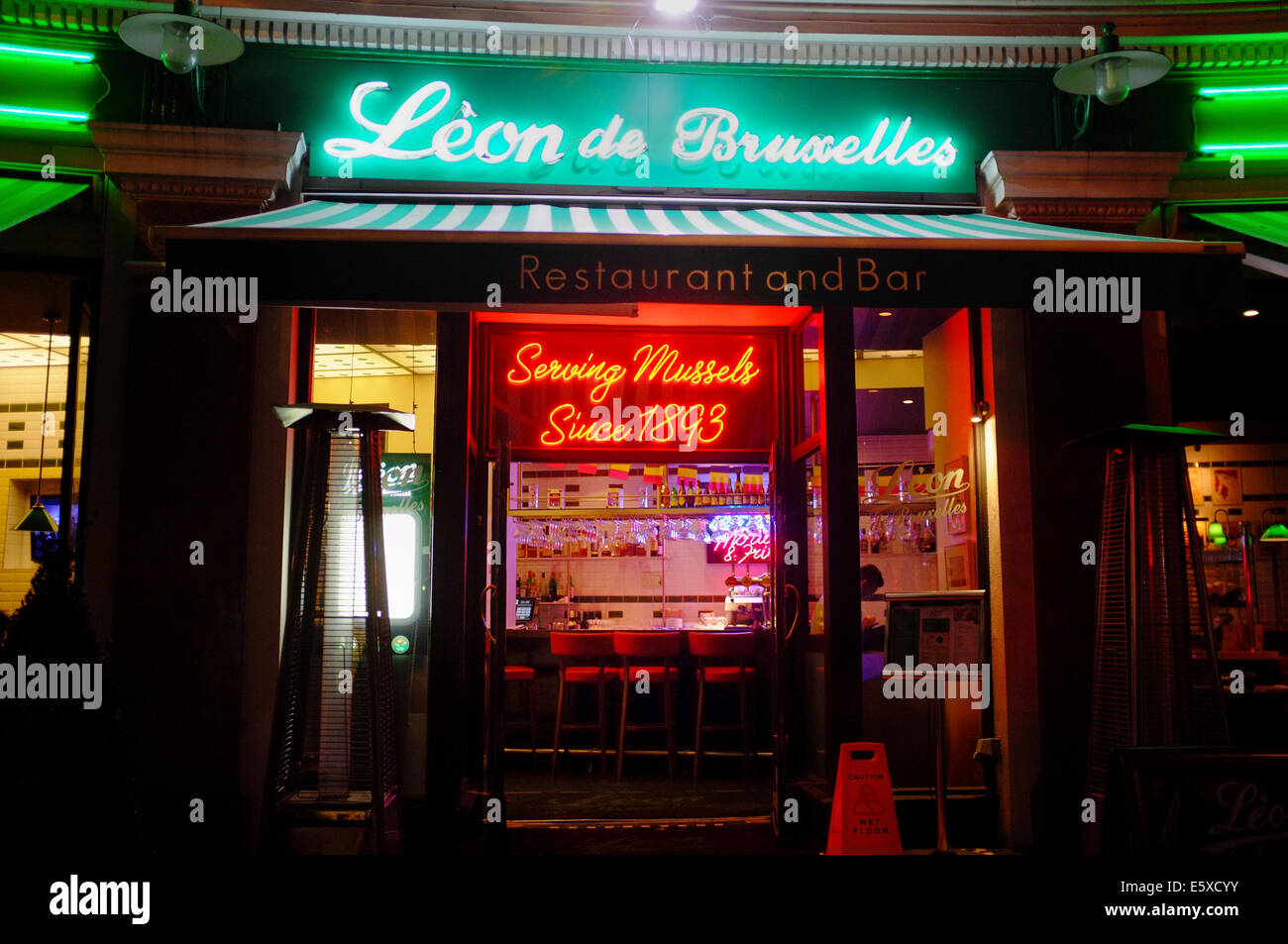 Leon de Bruxelles & Bar Restaurant in London Stockfoto