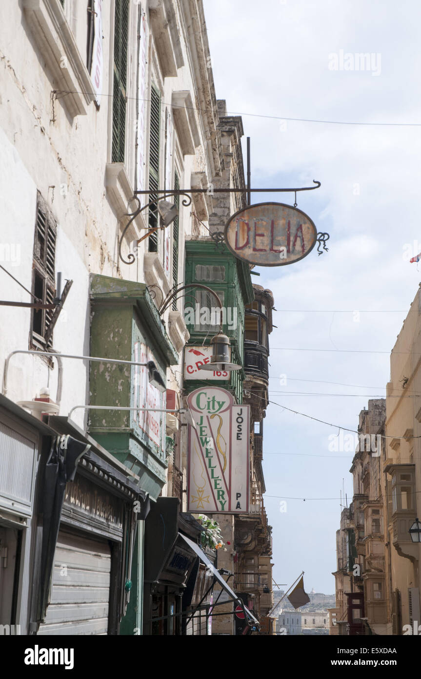 Malta: La Valette: Altstadtblick Stockfoto