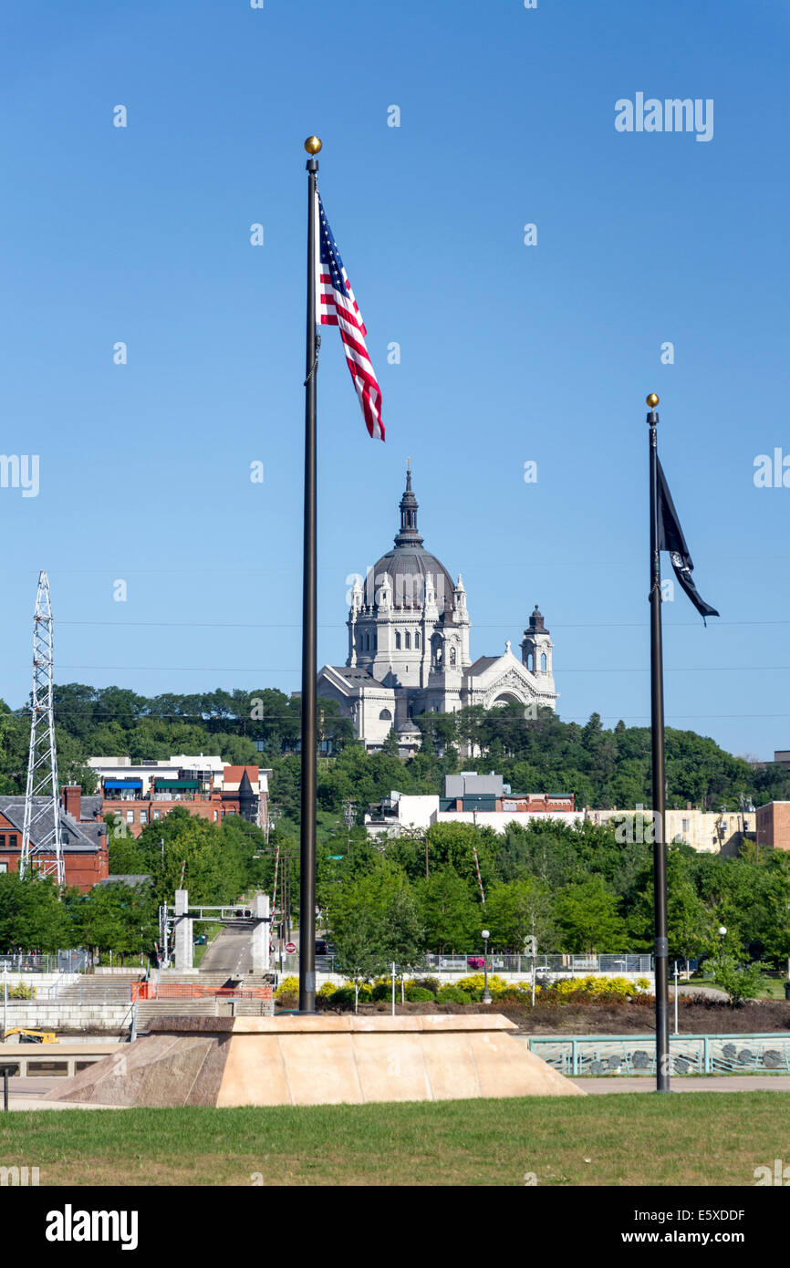 Kathedrale von St. Paul von Harriet Insel, St. Paul, Minnesota, USA. Stockfoto