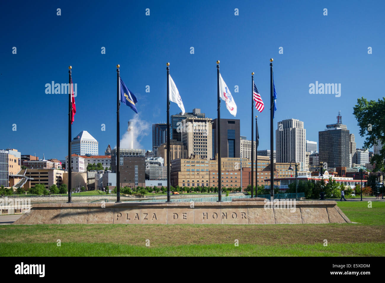 Str. Pauls American Veterans Memorial Plaza de Honor, Harriet Insel, St. Paul, Minnesota, USA. Stockfoto