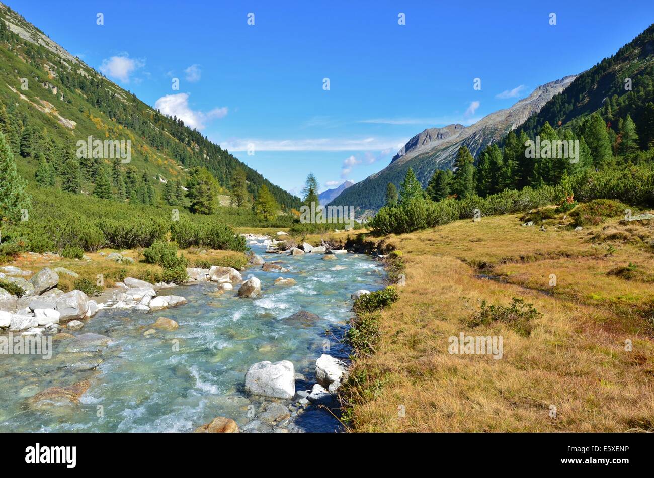 Der Naturpark Hochalpen Zillertaler Alpen ist ein Hochgebirgspark im wahrsten Sinne des Wortes. Stockfoto