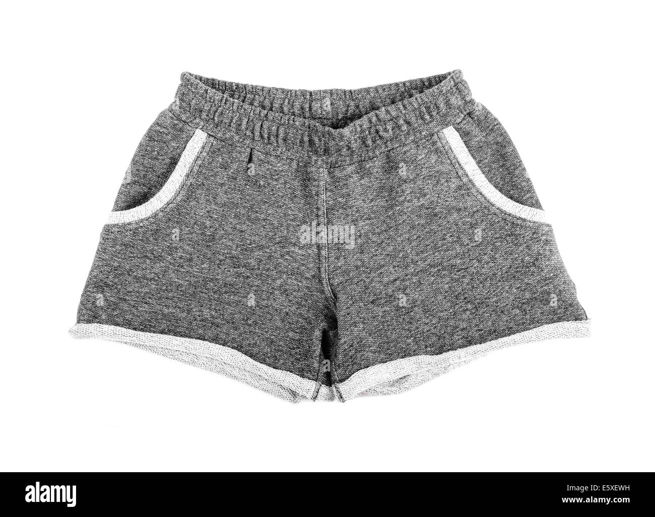 Sport-Shorts isoliert auf weißem Hintergrund Stockfoto