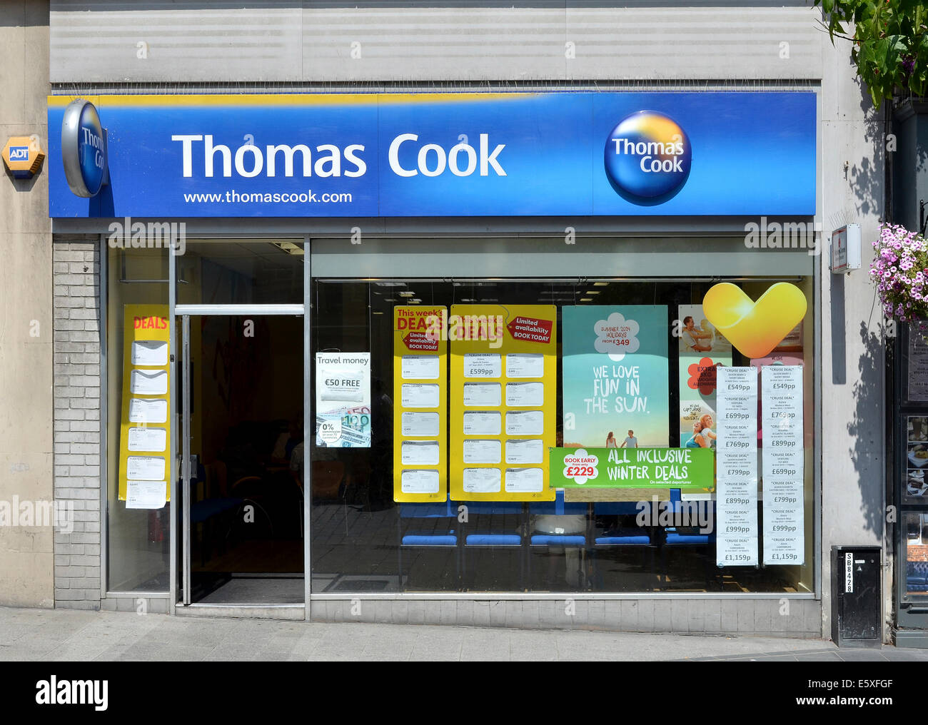 Thomas Cook Reisebüro Büro Stockfoto