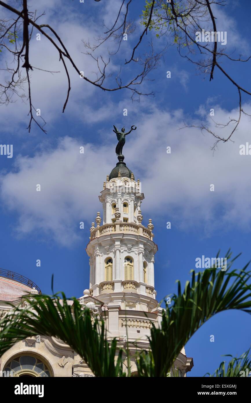 Ein Höhepunkt des Gran Teatro De La Habana (große Theater von Havanna) Stockfoto