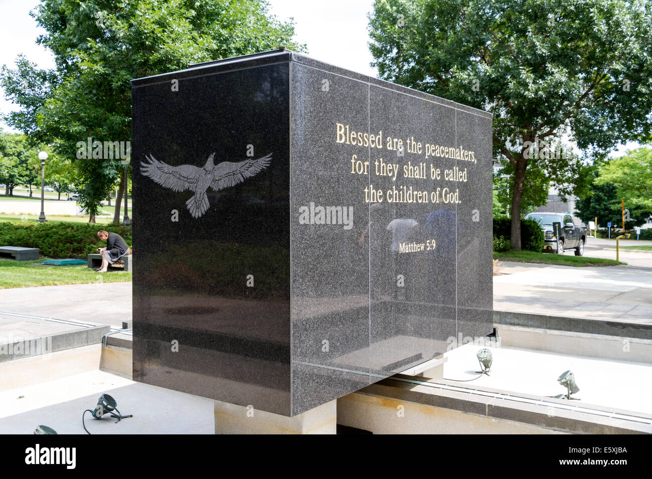 Peace Officers Memorial, Minnesota State Capital, St. Paul, Minnesota, USA. Stockfoto