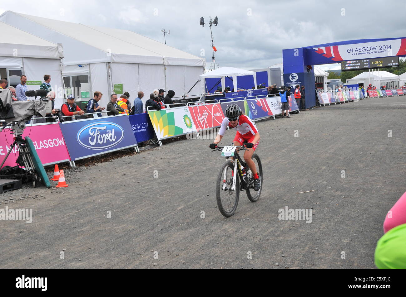 Englisch Mountainbiker - Glasgow 2014 Stockfoto