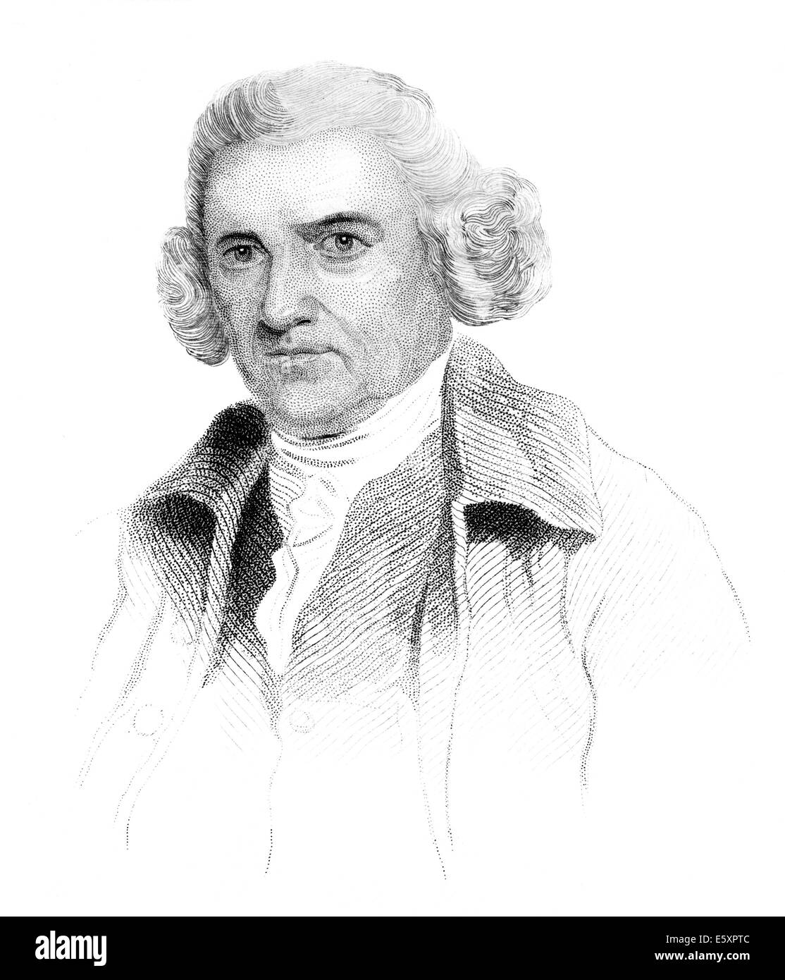 Porträt von John Smeaton, 1724-1792, der englischen Engineerfather von hoch-und Tiefbau, Stockfoto