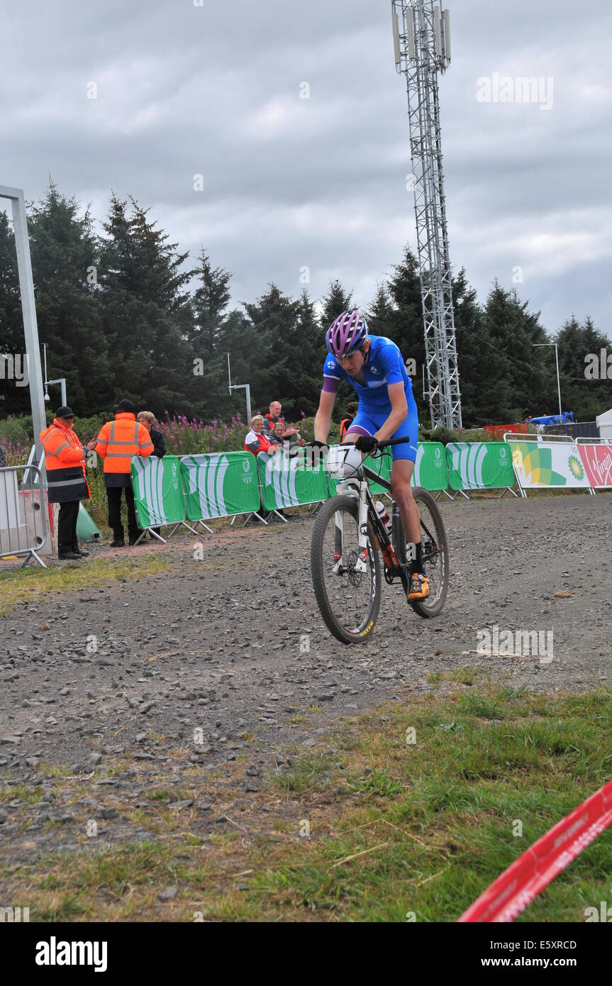 Scottish Mountain Biker - Glasgow 2104 Stockfoto