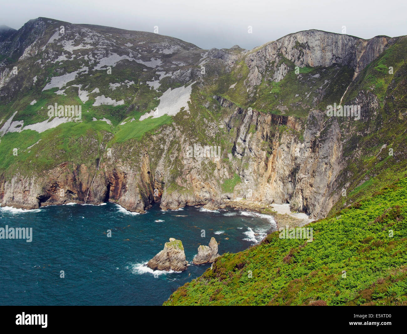 Die spektakulären Klippen von Slieve League (Sliabh Liag) in der Grafschaft Donegal die höchsten Klippen auf der irischen Insel Stockfoto