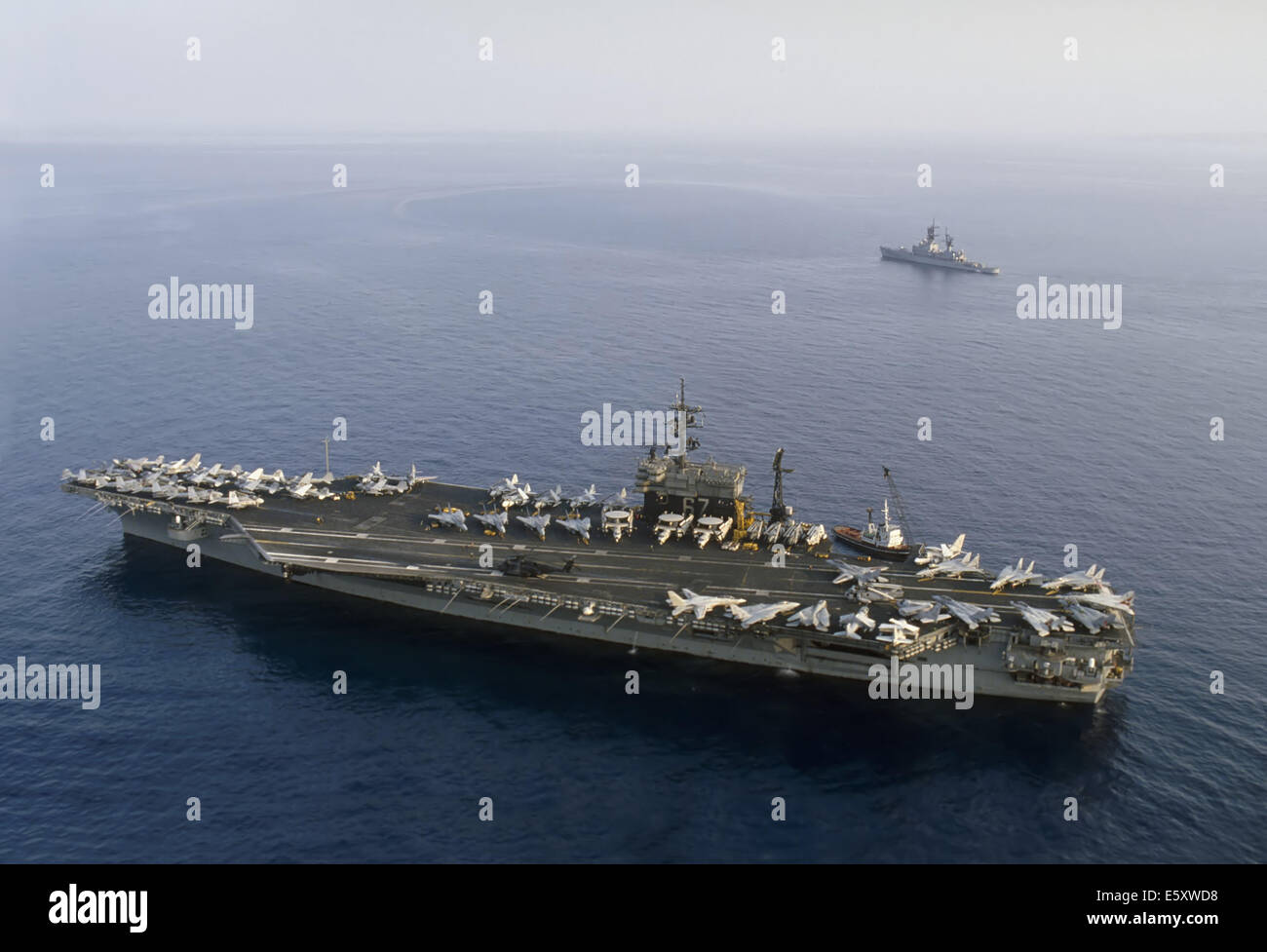 US Navy Flugzeugträger Kennedy im Mittelmeer Stockfoto