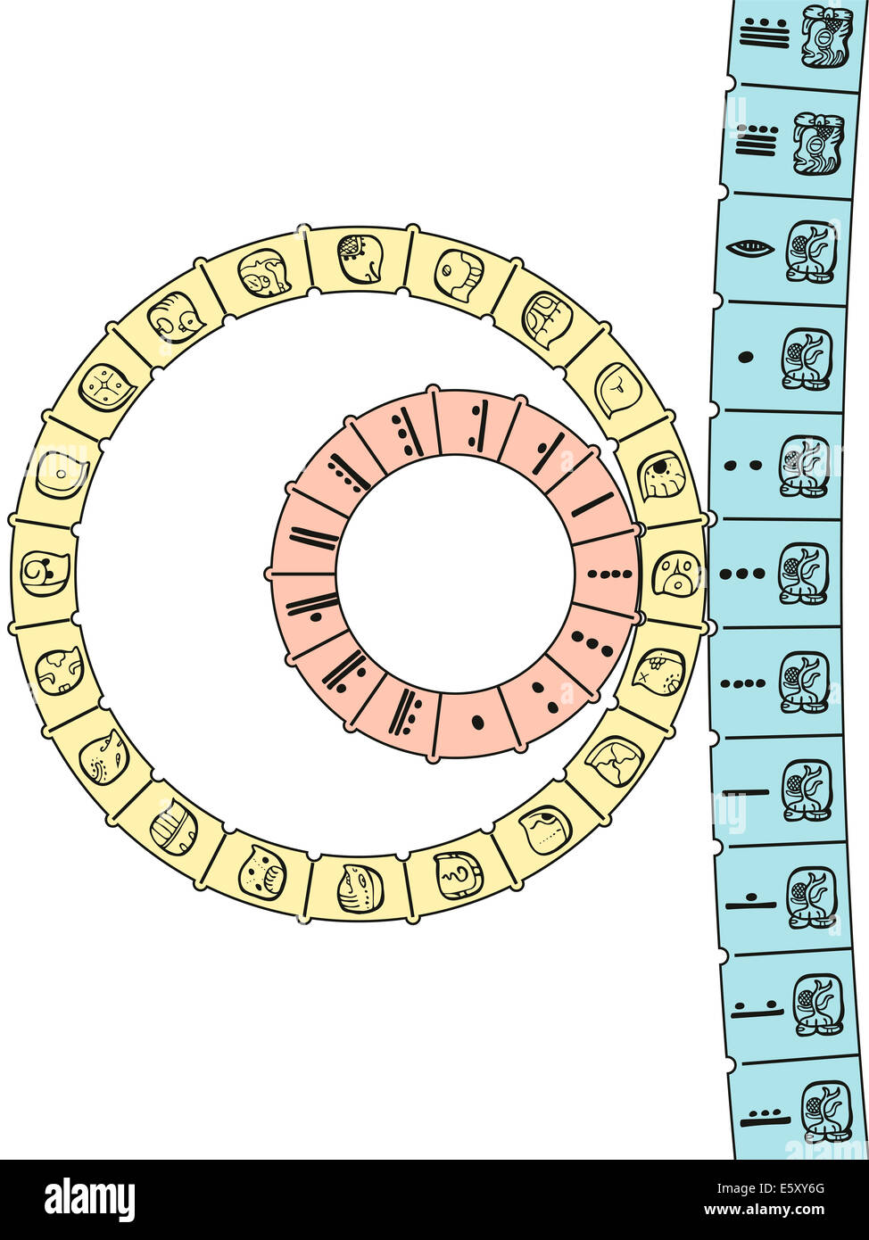 Maya-Kalender-2D Stockfoto