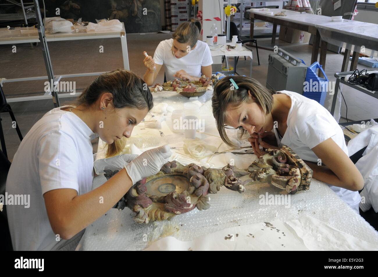 Sassuolo (Emilia-Romagna, Italien) Restaurierung des Kulturerbes durch Erdbeben beschädigt, im Jahr 2012 Stockfoto