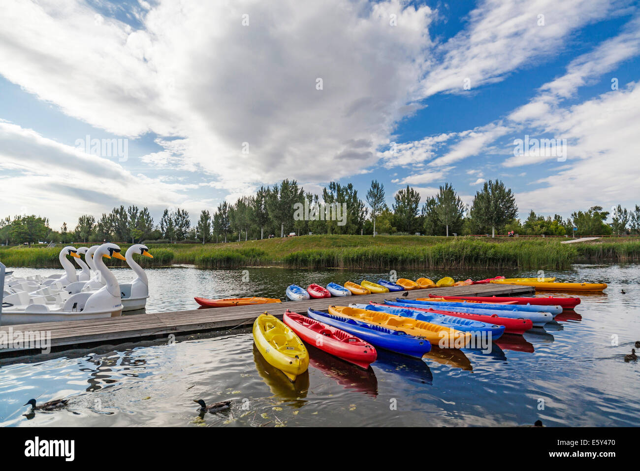 Parque Metropolitano Luis Buñuel, Zaragoza, Aragon, Spanien Stockfoto