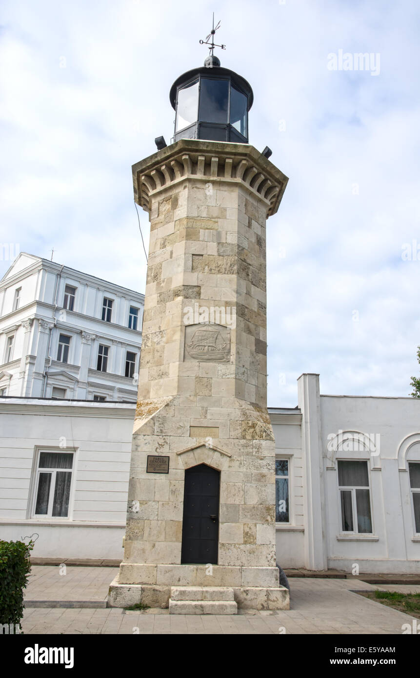 Der Genueser Leuchtturm von Constanta Hafen wurde um 1300 von Kaufleuten errichtet. Stockfoto