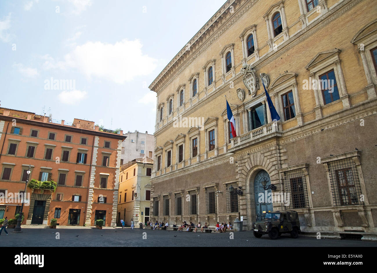 Rom Italien - Palazzo Farnese. Stockfoto