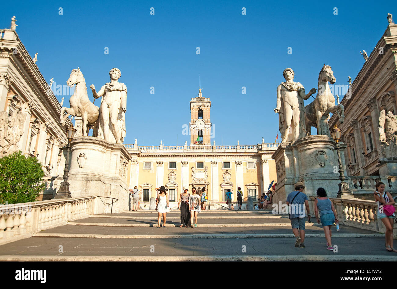 Rom Italien - die Treppe zum Kapitolinischen Platz Stockfoto