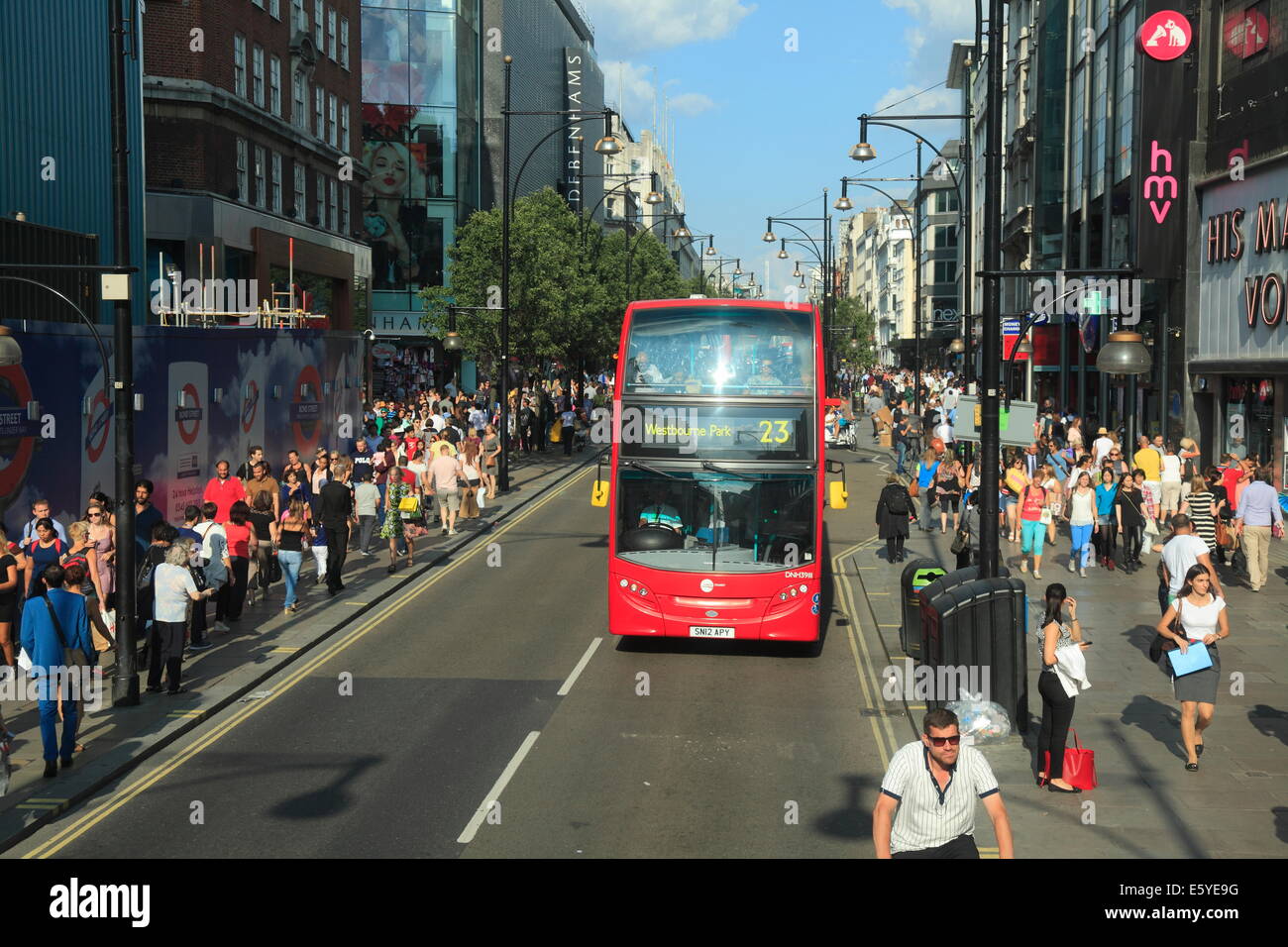 Oxford Street im Londoner West End Stockfoto