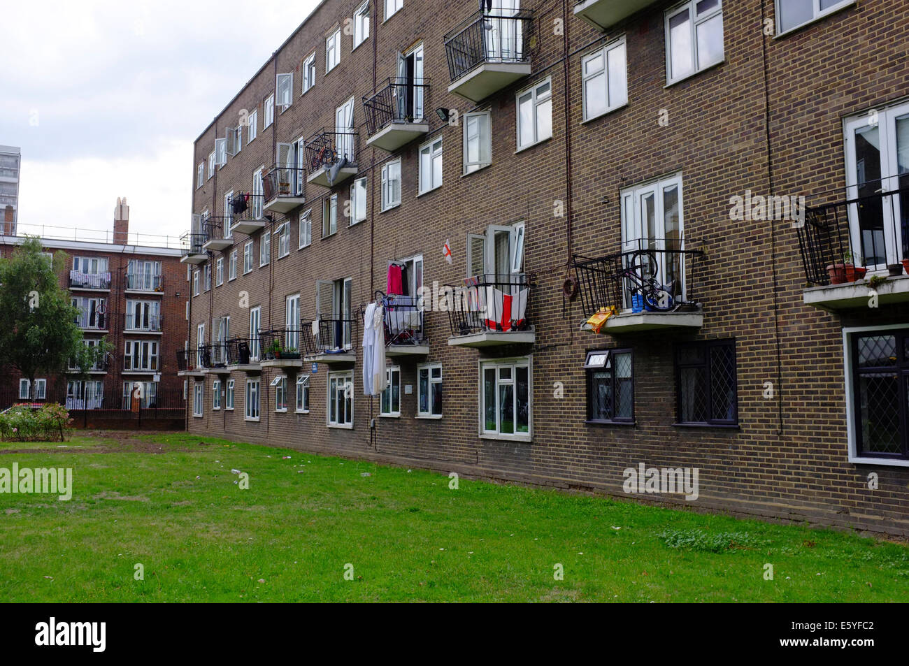 Wohnsiedlung in Hackney Stockfoto